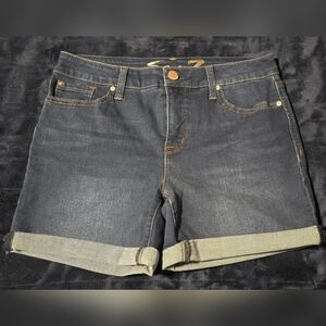 7 For All Mankind Women's Blue Denim Shorts